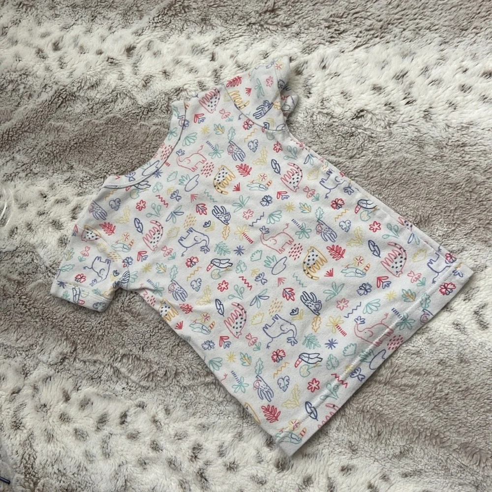 Baby GAP matching set girls boys size 3T rainbow zoo animals pajamas loungewear